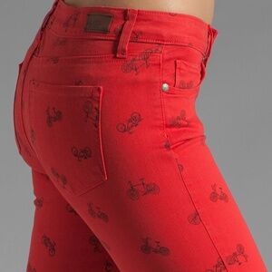 REVOLVE | PAIGE Kylie Crop Jeans in Poppy | Size 26 | Bicycle Print